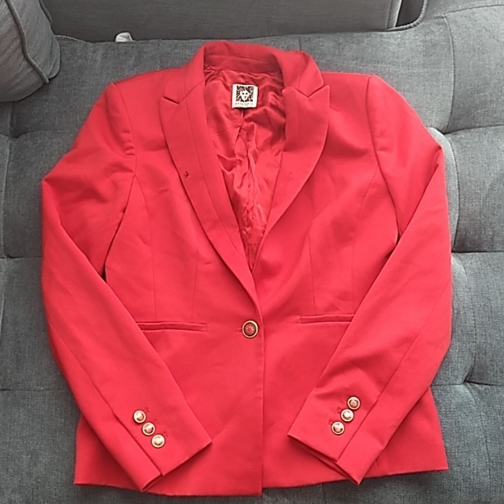 Anne Klein Red Suit Separate